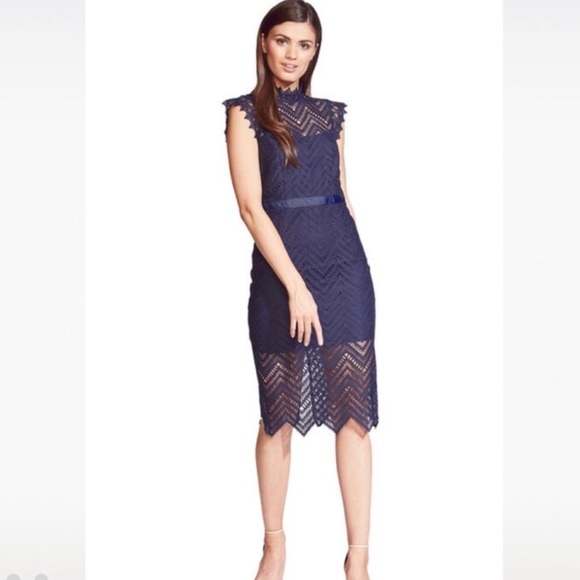 Bardot Dresses & Skirts - 🎀NEW🎀Bardot Navy Lace Dress